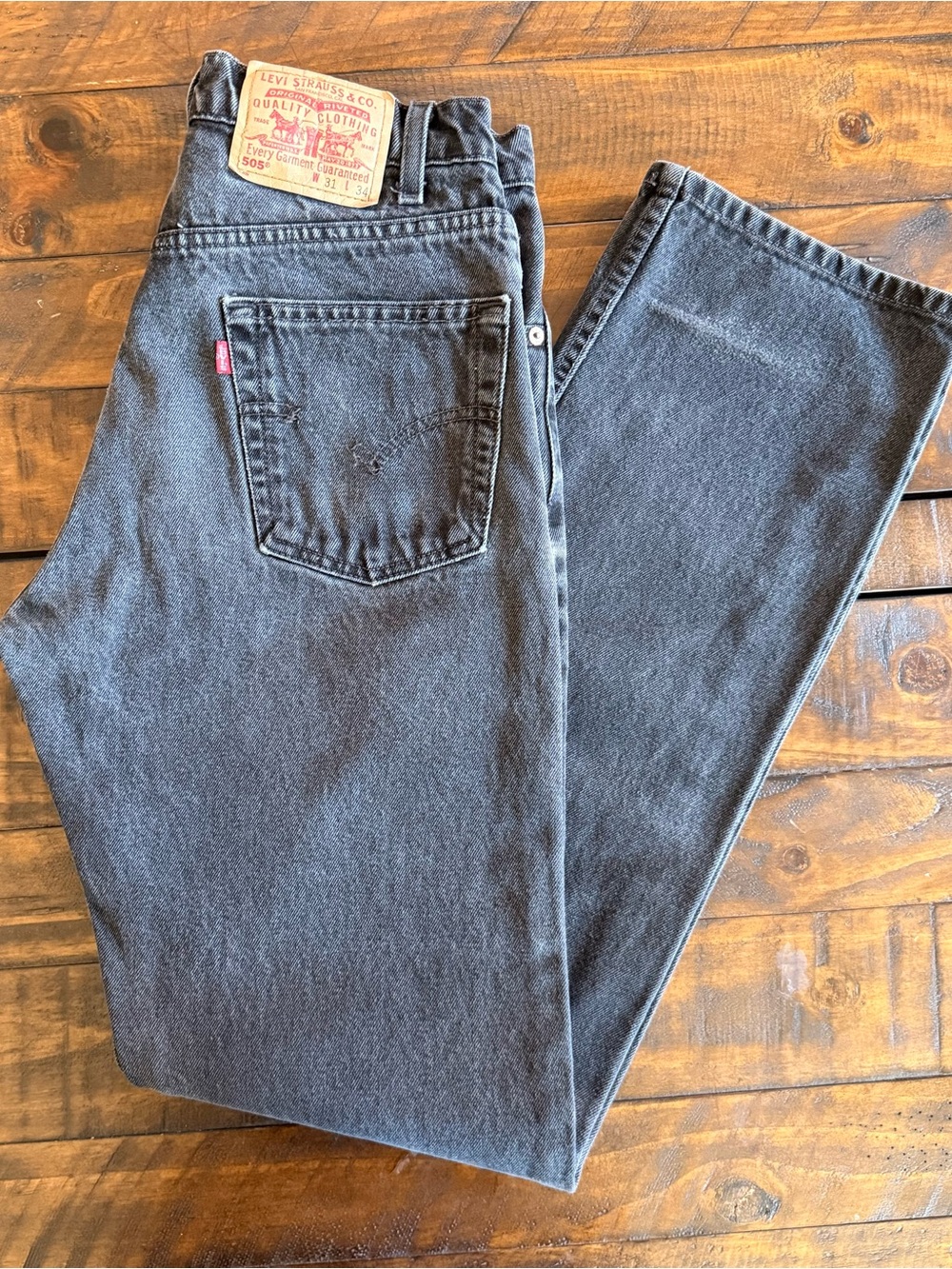 Vintage 90s Levi’s 505 Regular Fit Straight Leg Jeans, Men’s Size 31x34
